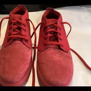 Timberland size 10.5 red sneakers